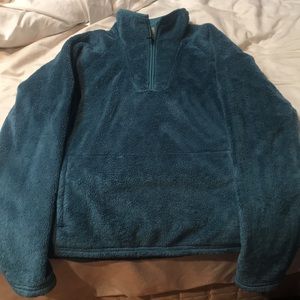 Teal blue quarter zip from The North Face
